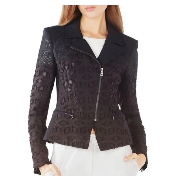 BCBGMaxAzria Jackets & Blazers - BCBGMaxAzria Black Tailored Blazer with Textured Fabric